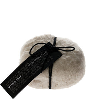 Pashmerino Soap ▪ Vanilla Soap encased in felted Merino Wool 90g